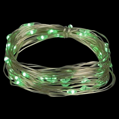 Northlight 50-Count Micro Fairy Christmas Lights - 16ft - Green LED - Copper Wire - Image 2