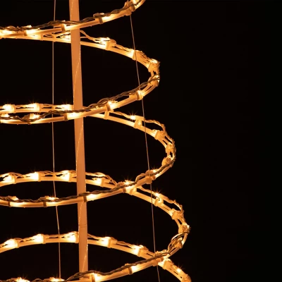 Northlight Spiral Cone Tree Lighted Outdoor Christmas Decoration - 6' - Clear Lights - Image 5