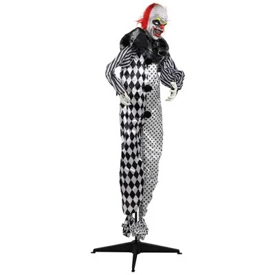 Northlight 5.5' Animated Standing Clown With Glowing Eyes Halloween Decoration - Image 3