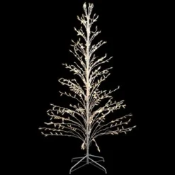 Northlight 6' Prelit Artificial Christmas Tree White Lighted Cascade Twig Outdoor Decoration - Clear Lights