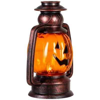 Northlight 16.5" Halloween Flickering Pumpkin Lantern Pathway Markers 3ct - Orange/Black - Image 4