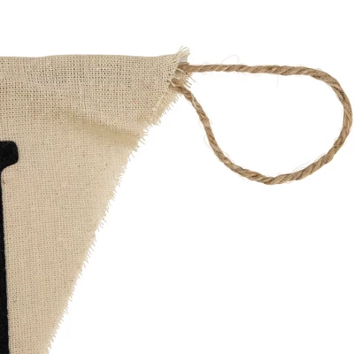 Northlight 18.75" Beige Battery Operated LED Lighted Burlap Happy Halloween Banner - Image 6