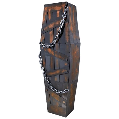 Northlight Animated Shaking Chained Coffin Halloween Decoration With Sound - 63" - Image 3