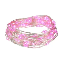 Northlight 100-Count Pink LED Micro Fairy Christmas Lights, 16ft Copper Wire