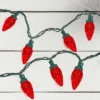 Northlight 50 Count Red LED Faceted C9 Christmas Light Set, 20.25 Ft Green Wire