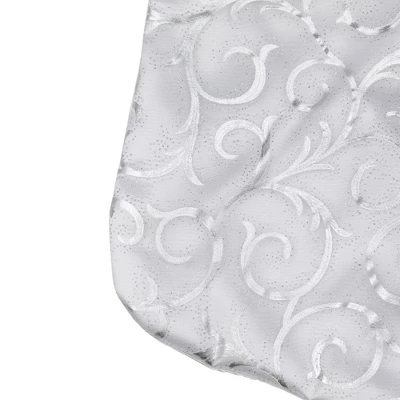 Northlight 19” White And Silver Filigree Christmas Stocking With Bows - Image 5