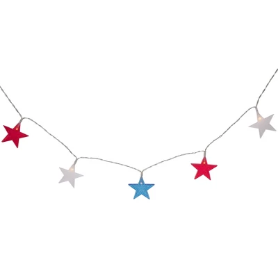 Northlight Americana Stars Patriotic Lights - 9.5ft - Clear Wire - 20ct - Image 3