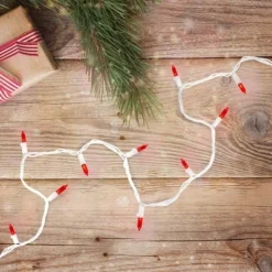 Northlight 100ct Mini Christmas String Lights Red - 33' White Wire