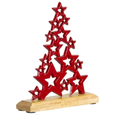 Northlight Tree Of Stars Metal Christmas Decoration - 8.75" - Red - Image 2