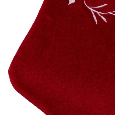Northlight 20" Red And White "Merry Christmas" Velour Stocking - Image 5