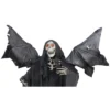 Northlight 5.25' Sonic Skeletal Reaper With Wings And Red Eyes Halloween Decoration - Black/Red