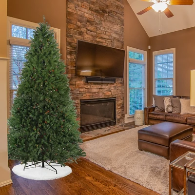 Northlight 10' Prelit Artificial Christmas Tree Full Northern Pine - Multicolor Lights - Image 2