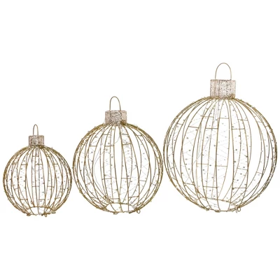 Northlight LED Lighted Hanging Ornaments Outdoor Christmas Decoration - Set Of 3 - Image 2