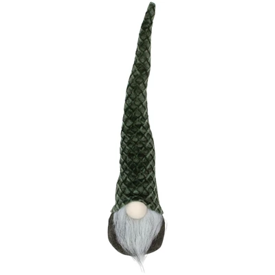Northlight Pointy Hat Gnome Christmas Decoration - 18" - Dark Green