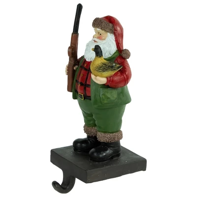 Northlight 8.5" Hunter Santa With Duck Christmas Stocking Holder - Image 2