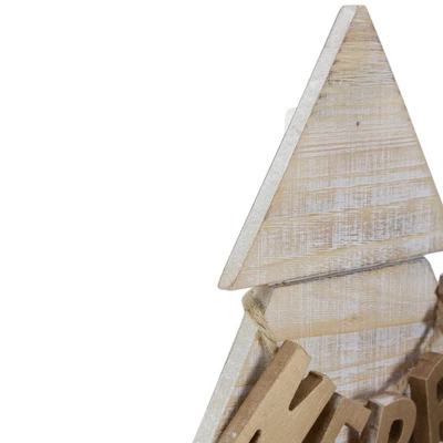 Northlight Wooden Tree "Merry And Bright" Christmas Decoration - 23" - Gold And Red - Image 3