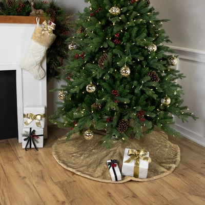 Northlight Cable Knit Christmas Stocking With Faux Fur Cuff - 20.5" - Cream And Beige - Image 2