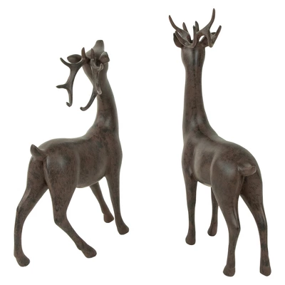Northlight Standing Deer Christmas Decorations - 14" - Brown - Set Of 2 - Image 3
