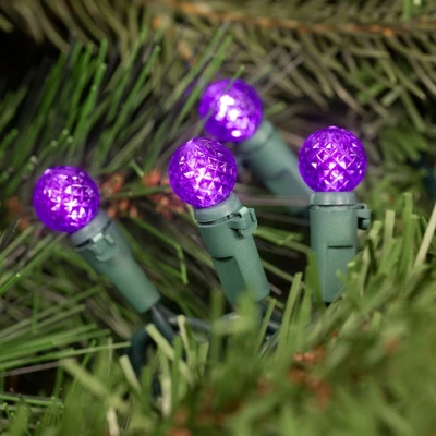 Northlight LED G12 Berry Christmas Lights - Purple - 16' Green Wire - 50 Ct