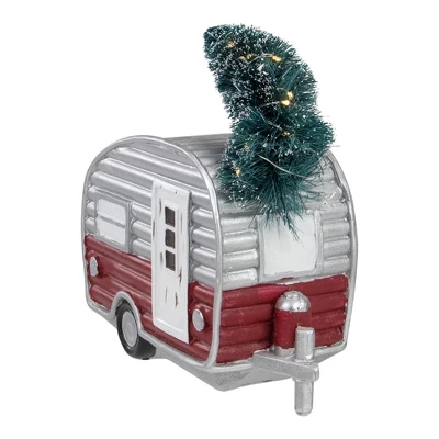 Northlight LED Lighted Camper With Pine Bough Christmas Decoration - 8.5" - Image 3