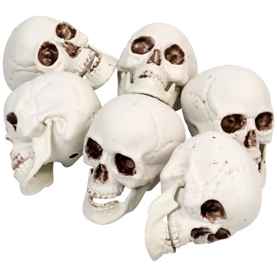 Northlight Skeleton Skull Halloween Decorations - 3.5" - Pack Of 6 - Image 7