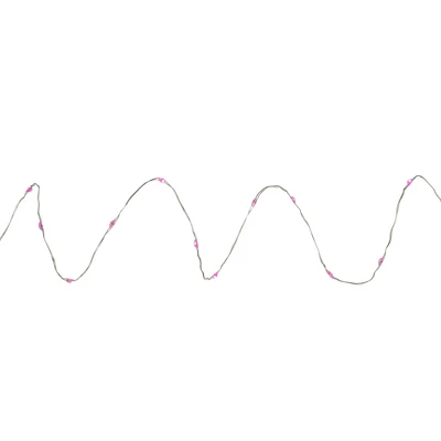 Northlight 100-Count Pink LED Micro Fairy Christmas Lights, 16ft Copper Wire - Image 3