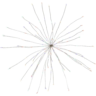 Northlight 20" LED Lighted Firework Silver Branch Christmas Decoration - Multi-Color Lights - Image 5