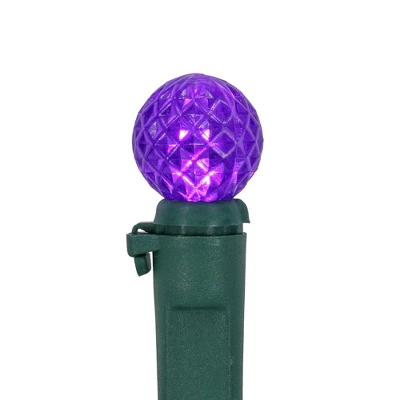 Northlight LED G12 Berry Christmas Lights - Purple - 16' Green Wire - 50 Ct - Image 3
