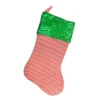Northlight 19" Red And Green Chevron Sequin Christmas Stocking