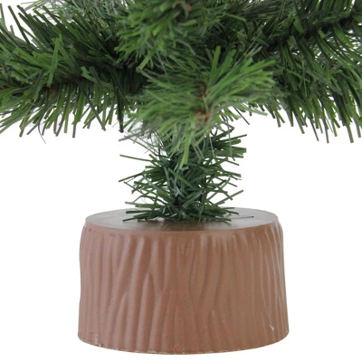 Northlight 1.5 FT Mini Canadian Pine Medium Artificial Christmas Tree With Faux Wood Base, Unlit - Image 3