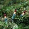 Northlight Mini Christmas Light Set - Clear With Red Tips - 20.25' Green Wire - 100ct