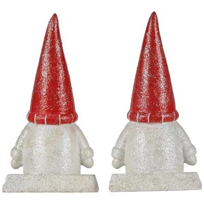 Northlight Glittered Gnome Christmas Stocking Holders - 8.25" - Set Of 2 - Image 5