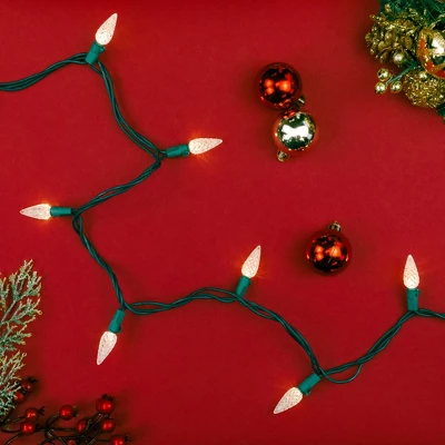 Northlight LED Faceted C6 Christmas Lights - Warm White - 23' Green Wire - 70ct - Image 2