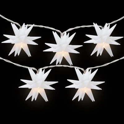 Northlight 10-Count LED White Star Christmas Fairy Lights, 5.25ft, Copper Wire - Image 2