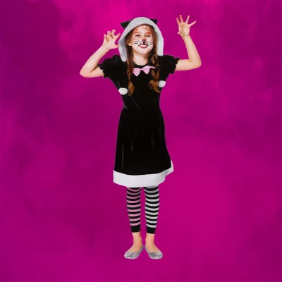 Northlight Black And White Girls Cat Children's Halloween Costume - Medium - 4-6 Years - Image 2