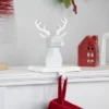 Northlight Set Of 2 White Reindeer Head Christmas Stocking Holders 5.75"