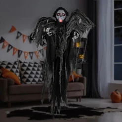 Northlight Animated Hanging Zombie Vampire With Lights And Sound Halloween Decoration - 5'