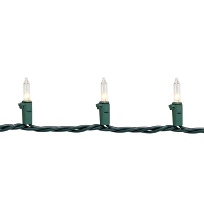 Northlight 10-Count Clear Mini Christmas Light Set - 3' Green Wire - Image 3