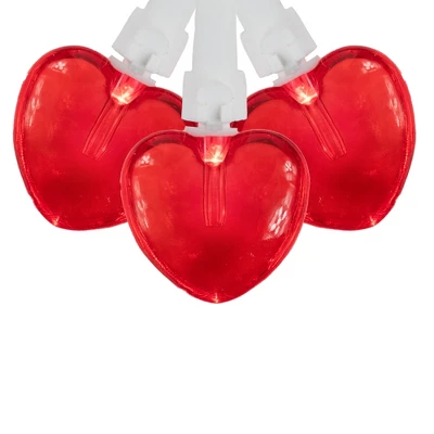 Northlight 20-Count Red LED Mini Hearts Valentine's Day Lights - 4.75ft, White Wire - Image 3