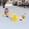 Northlight Lighted Holographic Snowmen On See Saw Outdoor Christmas Decoration - 46" - Multicolor