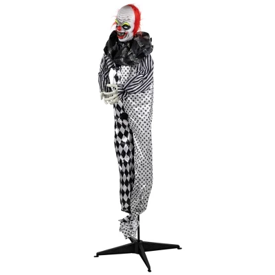 Northlight 5.5' Animated Standing Clown With Glowing Eyes Halloween Decoration - Image 2