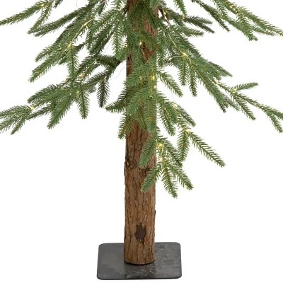 Northlight Pre-Lit Medium Alpine Artificial Christmas Tree - 4' - Clear LED Lights - Image 6