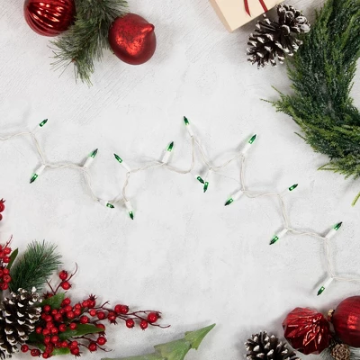 Northlight Mini Incandescent Christmas Lights - Green - 10' White Wire - 50ct