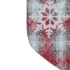 Northlight 18-Inch Red And White Plaid Faux Fur Christmas Stocking With Snowflake