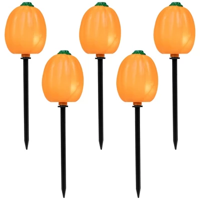 Northlight Lighted Jack-O-Lantern Halloween Outdoor Pathway Markers - 24" - Orange - Set Of 5 - Image 9