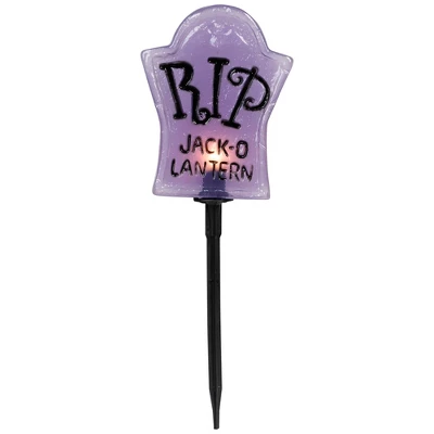 Northlight Lighted R.I.P Tombstone Halloween Outdoor Pathway Markers - 18" - Set Of 3 - Image 5