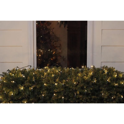 Northlight Net Style LED Tree Trunk Wrap Christmas Lights - 4' X 6' - Warm White - Green Wire