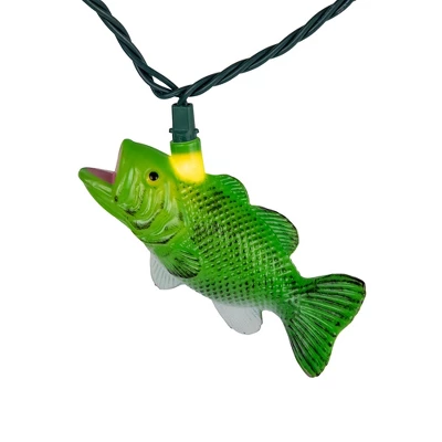 Northlight Bass And Bobber Patio Light Set - 6' Green Wire - 10ct - Image 4