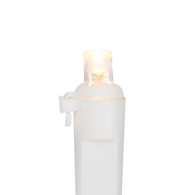 Northlight 50ct Warm White LED Wide Angle Christmas Lights, 16.25ft White Wire - Image 2