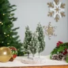 Northlight Frosted Trio Of Pine Trees Christmas Decoration - 8" - Unlit